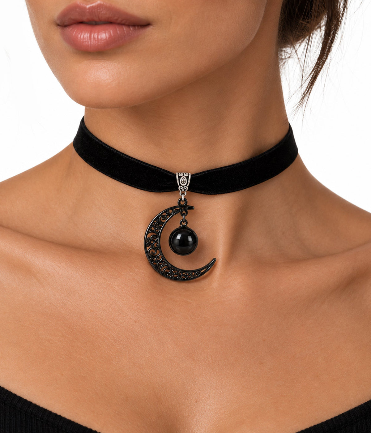 Witch Velvet Moon Choker Necklace