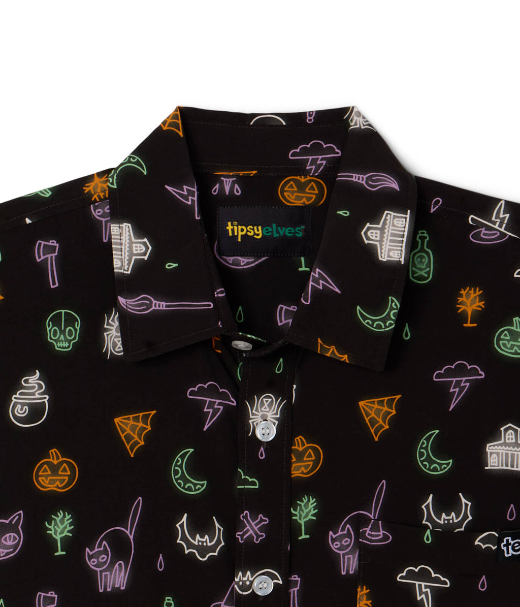Men's Black Magic Button Down Shirt
