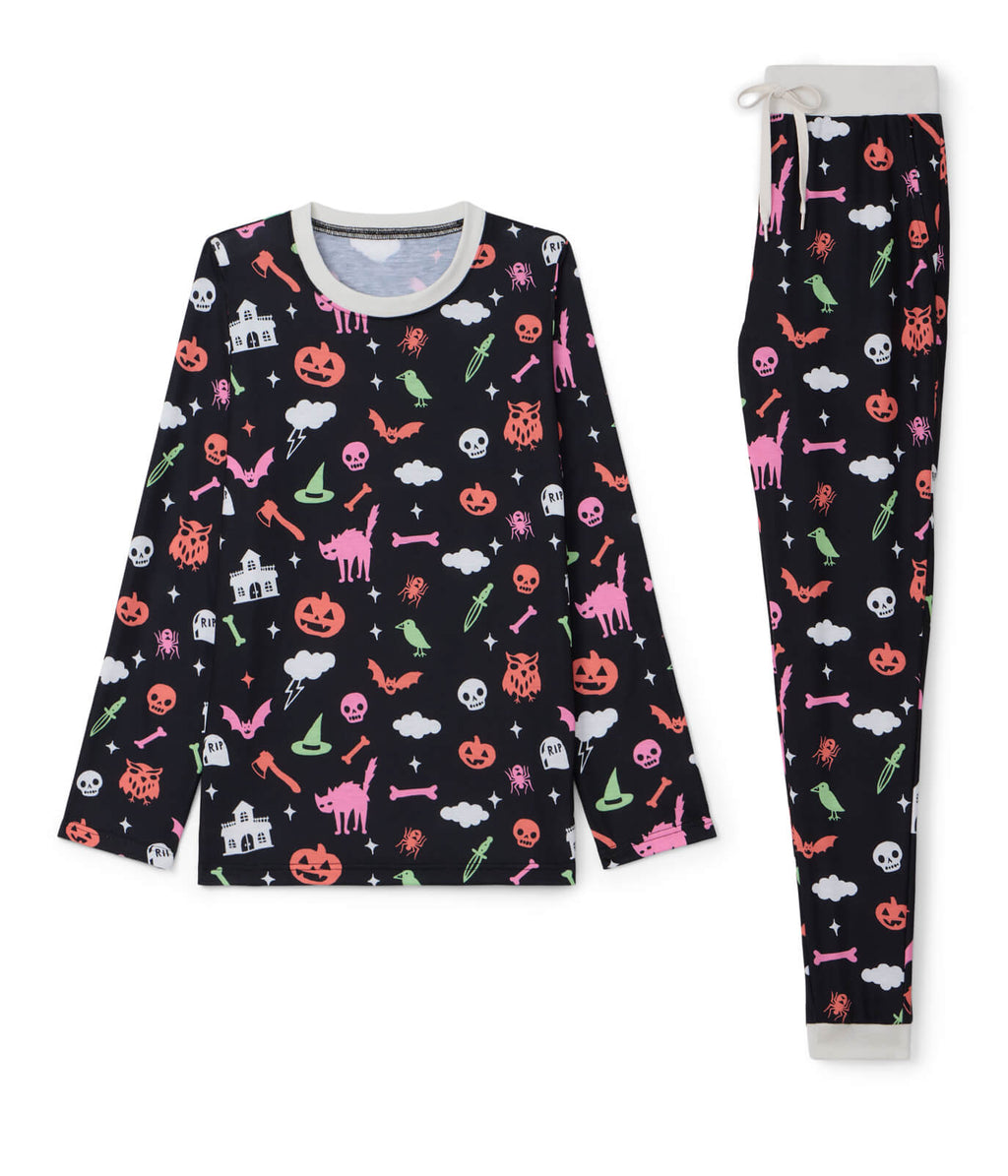 Women's Black Magic Halloween Pajama Set