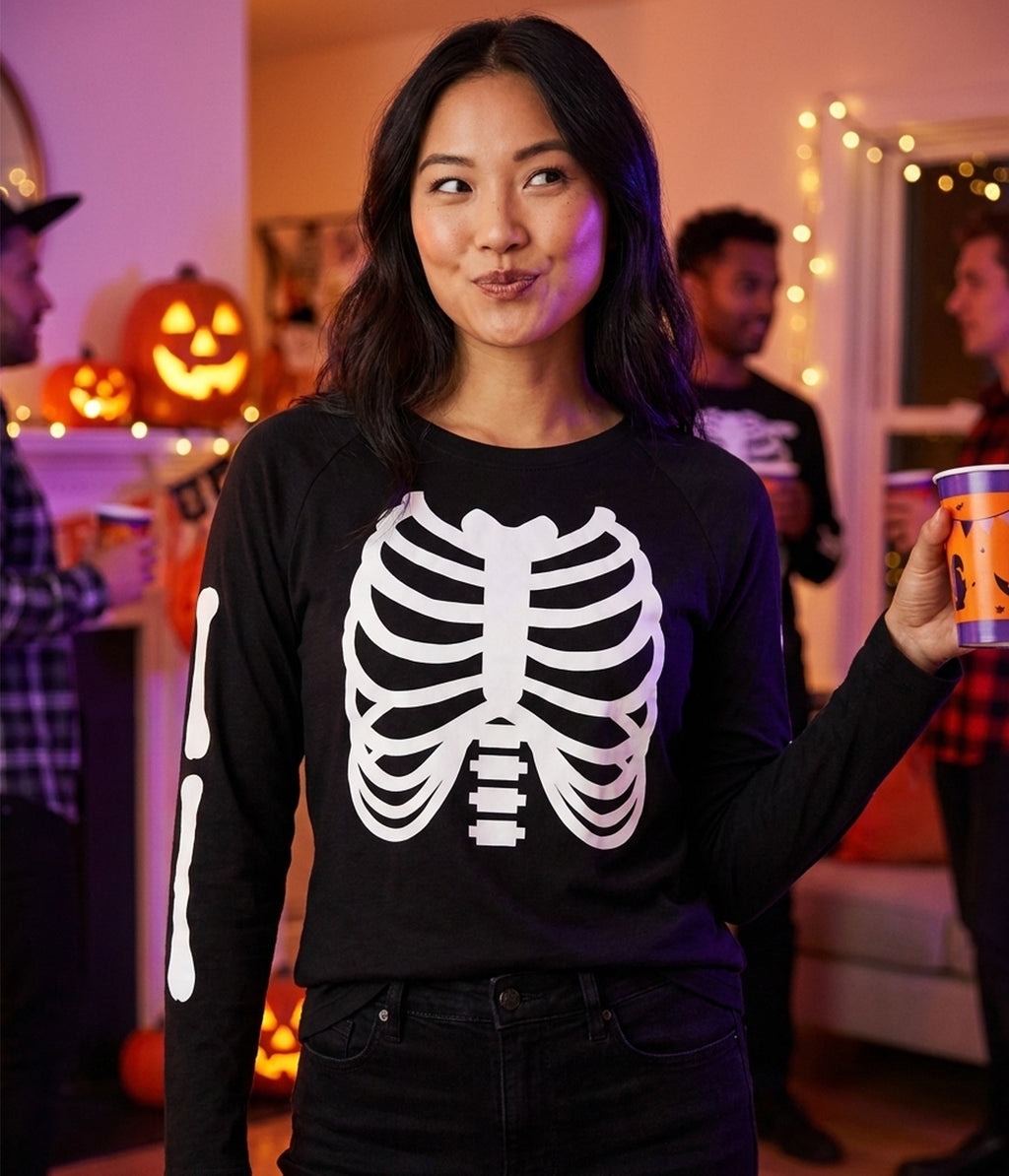 Women's Long Sleeve Skeleton Shirt